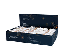 Load image into Gallery viewer, Glass Christmas Bauble White/Silver d2cm