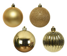 Load image into Gallery viewer, Baubles 10cm - Shatterproof Mix - Light Gold
