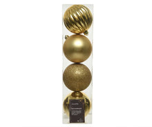 Load image into Gallery viewer, Baubles 10cm - Shatterproof Mix - Light Gold
