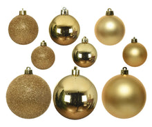 Load image into Gallery viewer, Baubles 6cm - Shatterproof Mix - Light Gold
