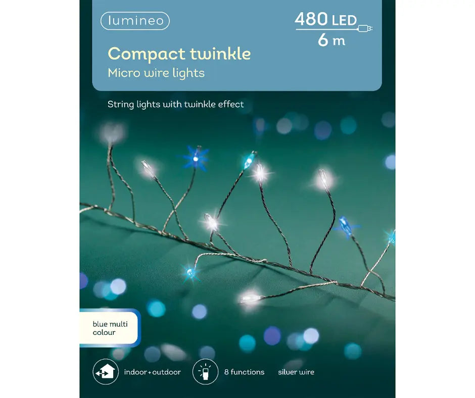 Compact Micro LED Lights - 480 -  Pastel/White/Blue