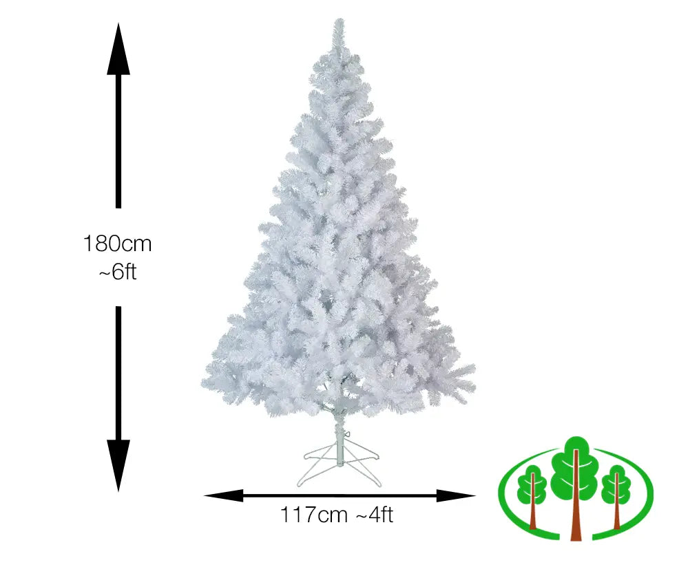 180cm Imperial Pine - White