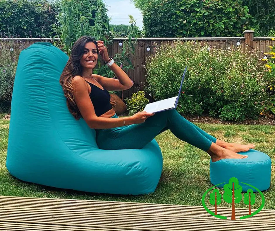 Outdoor Bean Chair - Turquoise