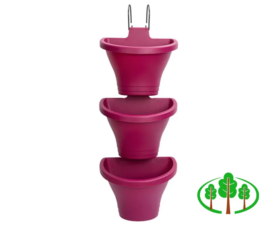 Corsica Vertical Forest 24cm Set of 3 Cherry Red