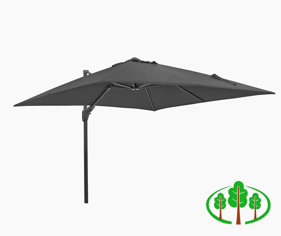 Deluxe 3m Square Cantilever Parasol - Anthracite
