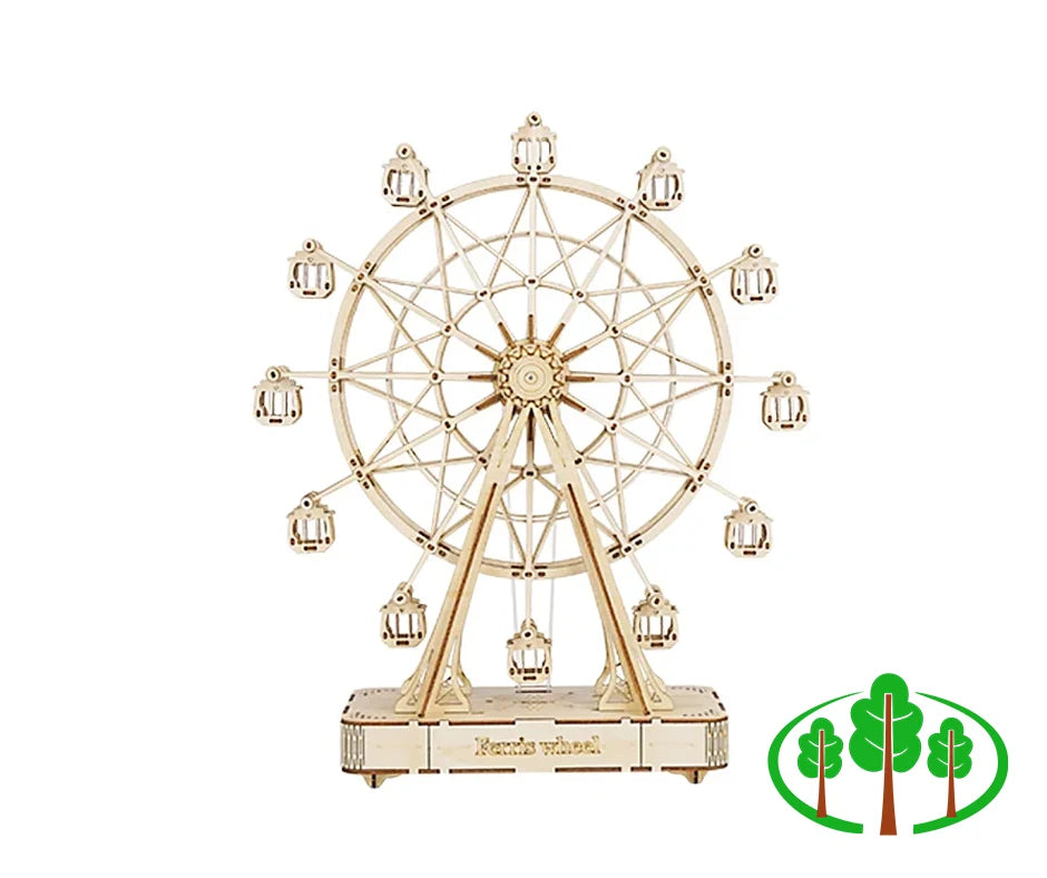 Ferris Wheel Music Box 3D Wooden Puzzle