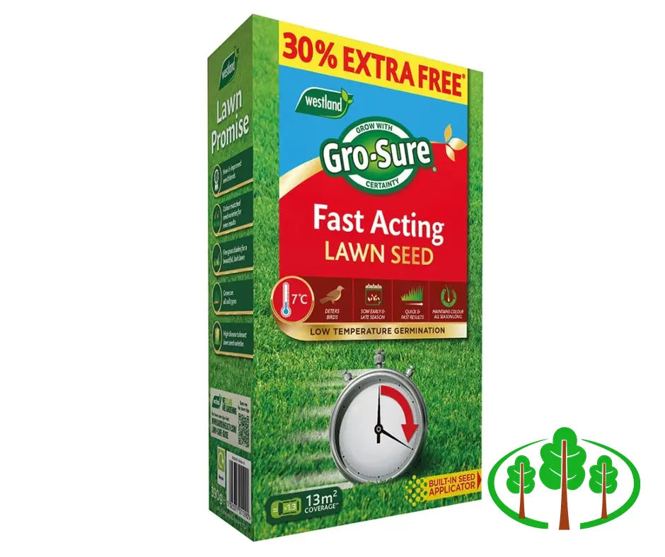 Gro-Sure Fast Acting Lawn Seed - 10sq.m + 30% FREE Box