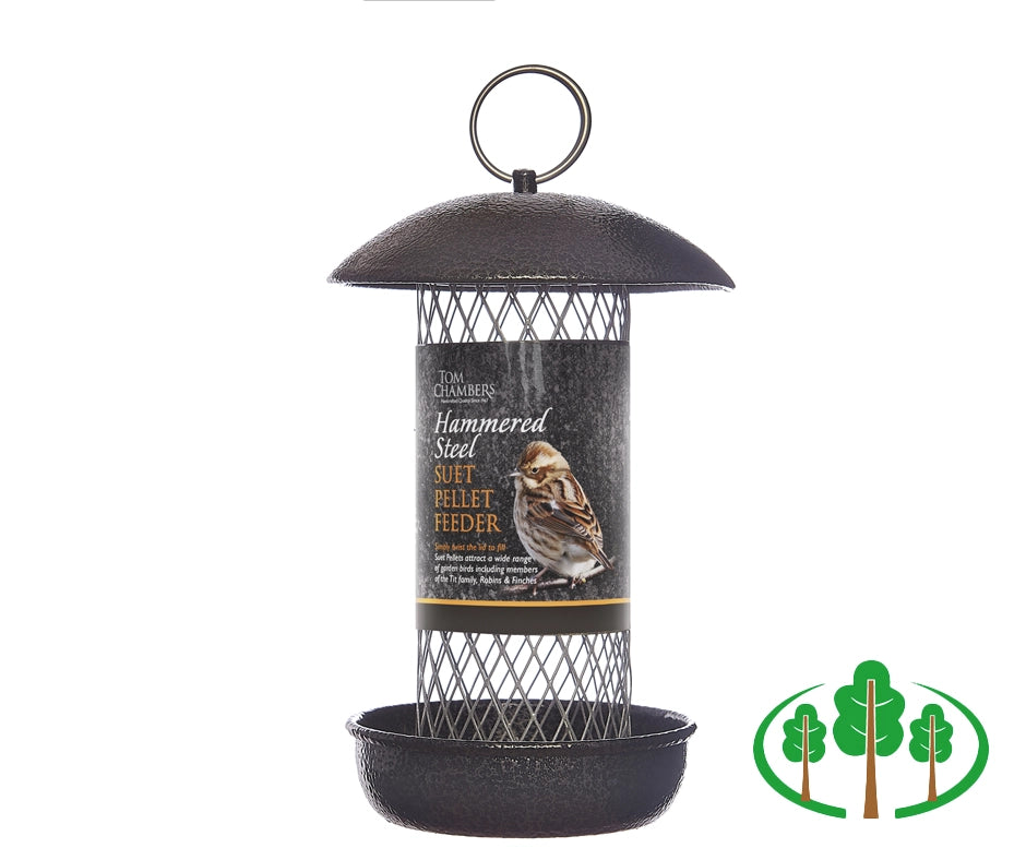 Tom Chambers Hammered Steel Suet Pellet Feeder