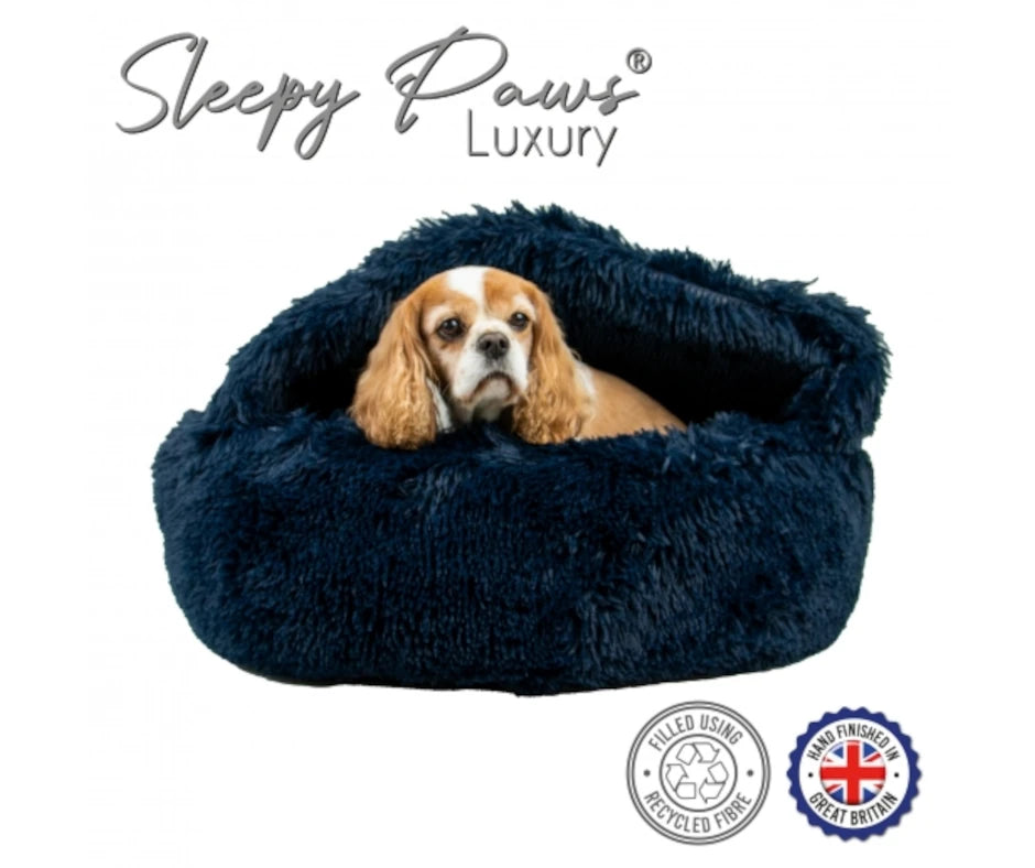 Plush Cove Navy Dog Bed 70cm