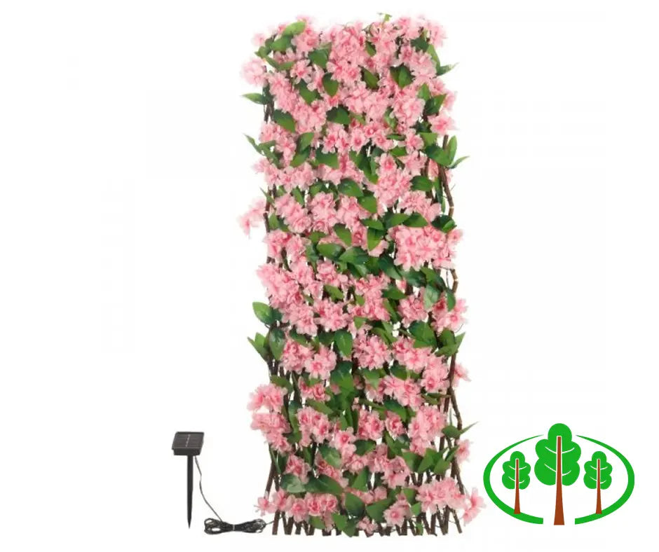 Solar InLit Pink Blossom Trellis 180 x 60 cm