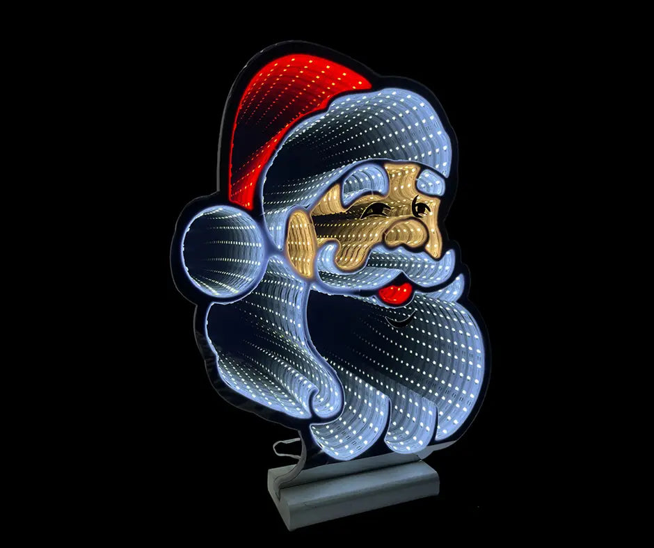 40cm Infinity Light Santa Face