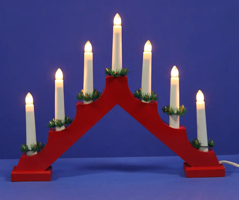 7 Bulb Candlebridge - Red