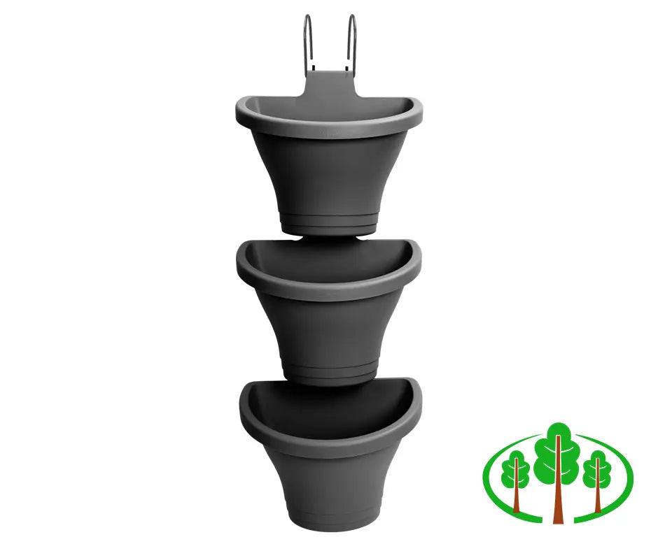 Corsica Vertical Forest 24cm Set of 3 Anthracite
