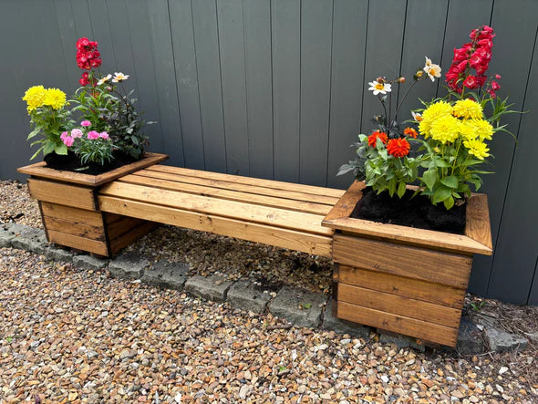 Knights Double Planter Bench