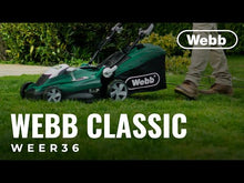 Load and play video in Gallery viewer, Webb Classic 36cm (14&quot;) Electric Rotary Lawnmower

