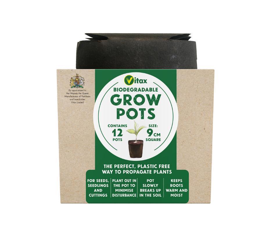 V. Grow Pots 9cm Square X12