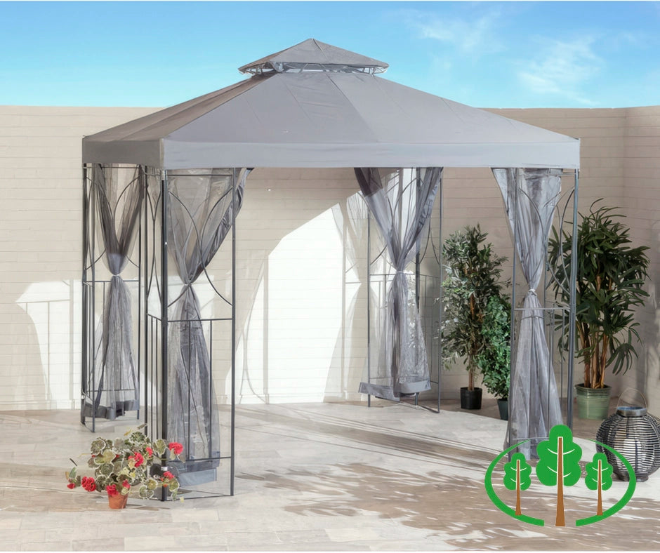 Polenza 2.5m Gazebo - Dark Grey